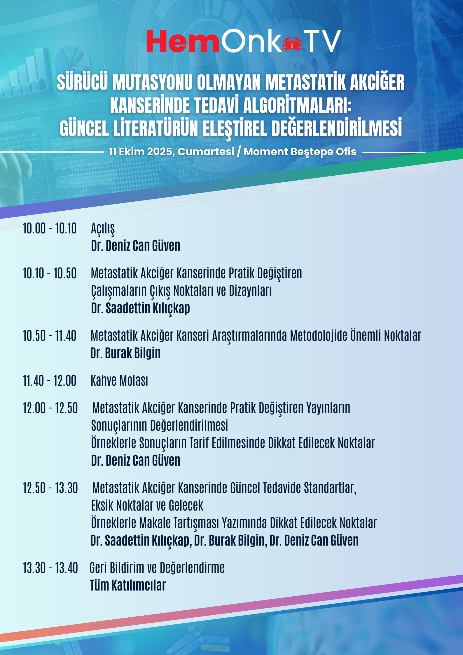 11 Ekim 2025 Bilimsel Program
